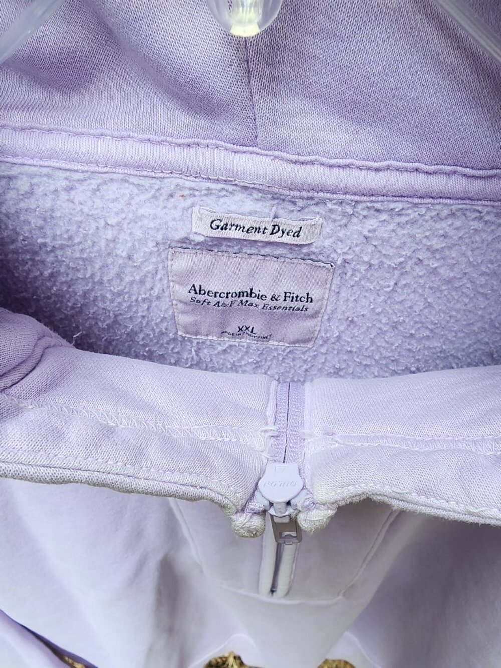 XXL Abercrombie lilac pullover hoodie quarter zip cropped - Picture 3 of 16